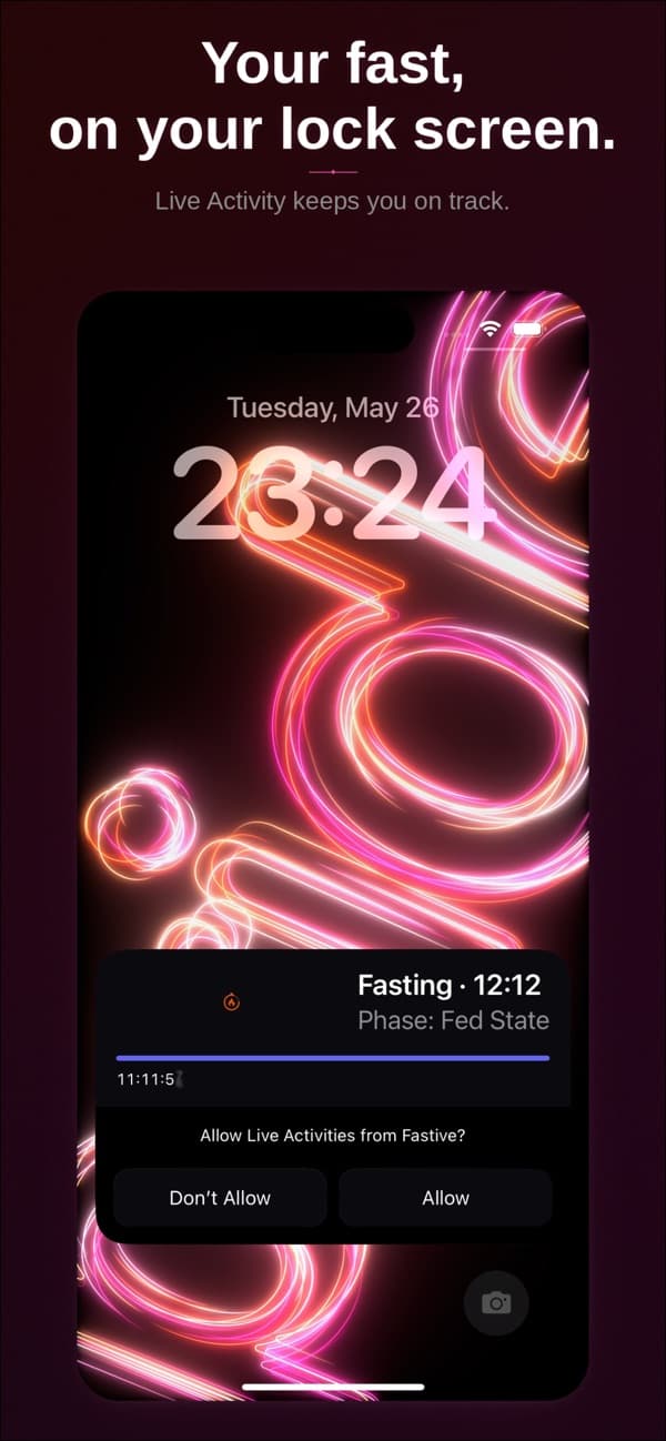 Fastive app screen 2