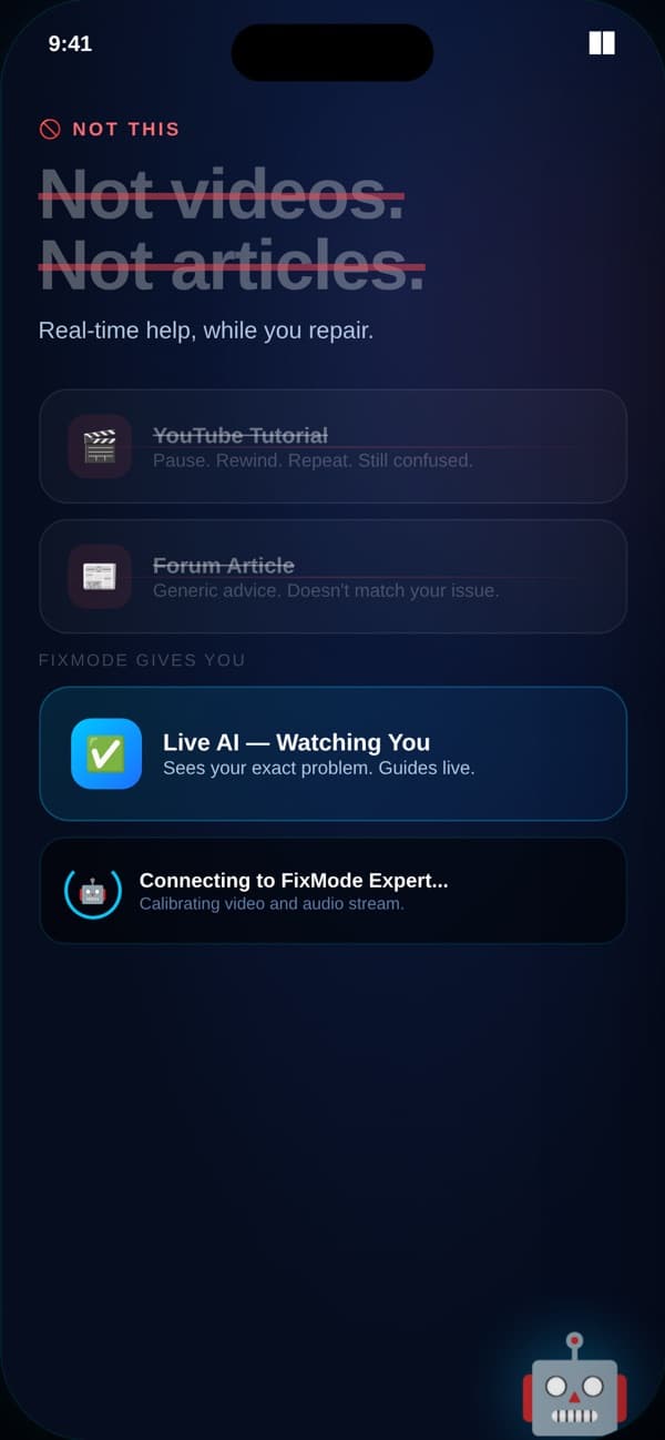 FixMode app screen 3